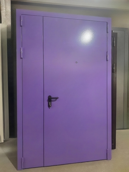 Дверь фиолетового цвета