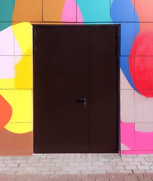 Коричневая дверь 1,5 створки