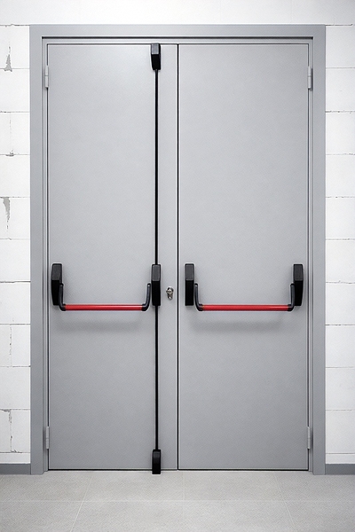 Дверь с ручками push-bar
