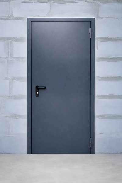 Серая однопольная дверь