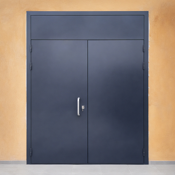 Двупольная дверь с верхней вставкой