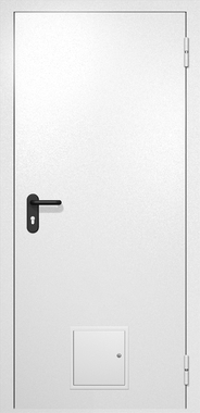 Однопольная противопожарная дверь EI-60 со стыковочным узлом RAL 9016